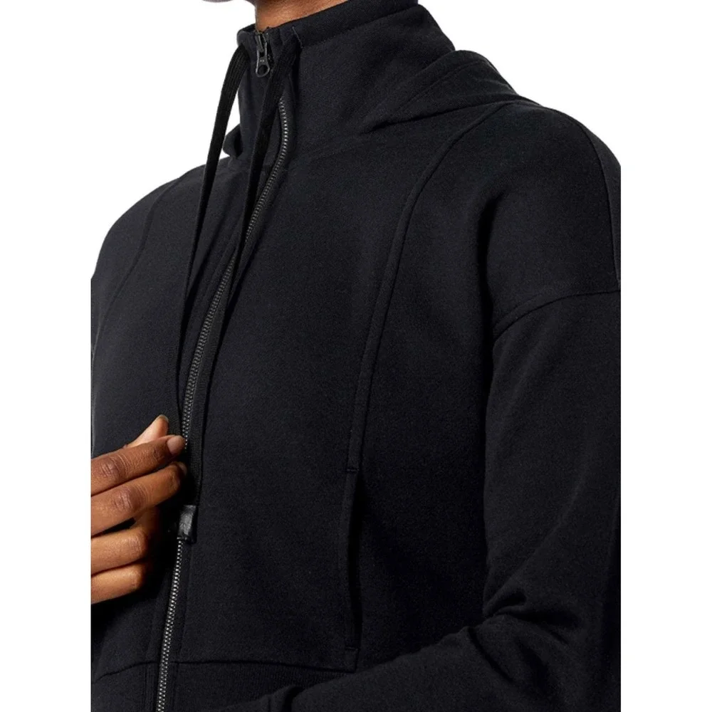 Core 10 Women's Super Soft Fleece Cropped Length Zip-Up Hoodie Sweatshirt, Sz Sm - Picture 6 of 9